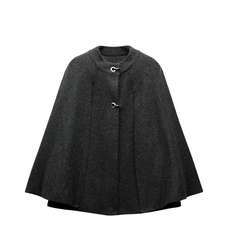 Nelio | Elegant Trikåjacka med Cape